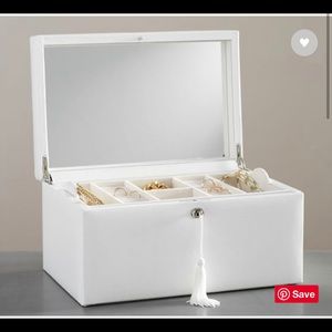 Pottery Barn McKenna large leather jewelry box